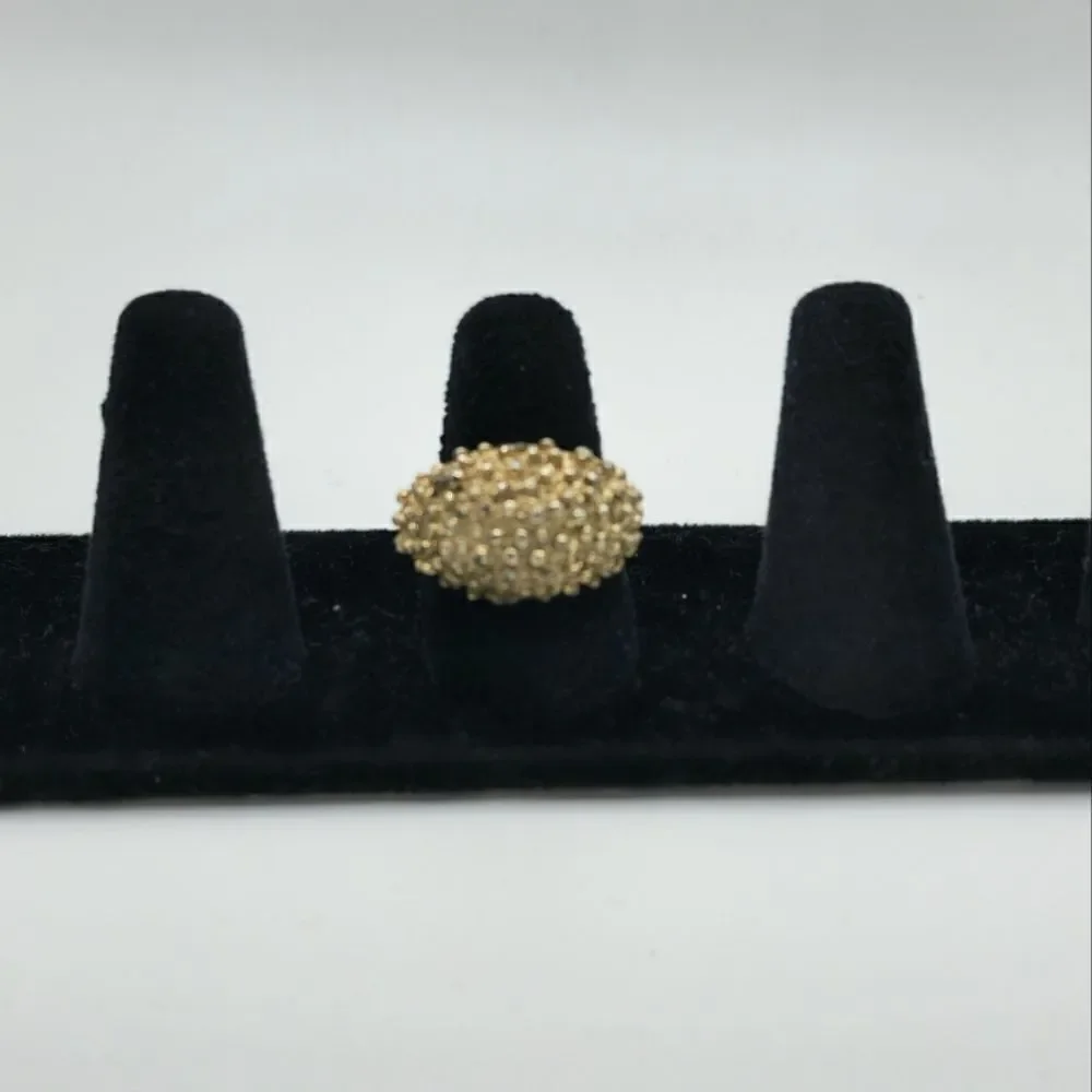 Vintage gold brutalist dome statement ring